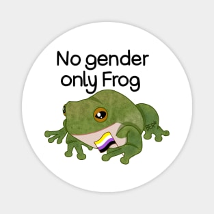 No Gender Only Frog Nonbinary Pride Magnet
